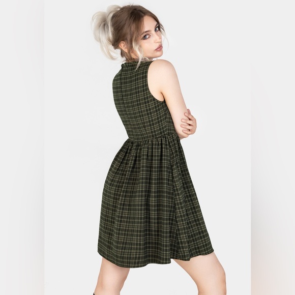Disturbia Sabine Check Mini Skater Dress US 2 / UK 6 - Picture 5 of 7